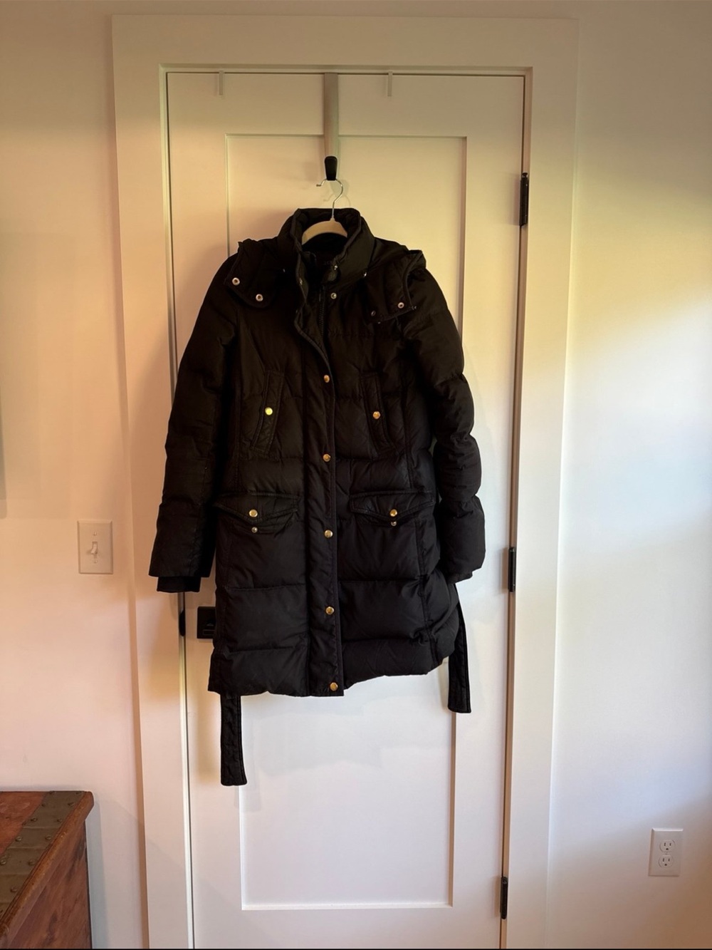 Women's JCrewBlack Puffer Coat with Hood